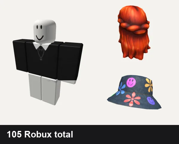Aesthetic Roblox outfits under 200 Robux: y2k Black Aesthetic, cottage core dress white preppy xmas Christmas, Belle Of Belfast Long Red Hair, 80s Aesthetic Hat