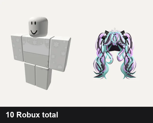 Aesthetic Roblox outfits under 50 Robux: āļøCute White Aesthetic Vintage Winter Christmas, cottage core dress white preppy xmas Christmas, Pastel Goth Princess Hair