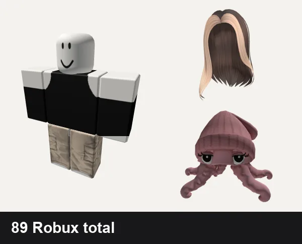 Baddie Roblox outfits under 100 Robux: Black Bodysuit Turtle Neck Wedgie Baddie Thigh Sho, baddie, Popular Girl Blonde & Brown Hair, Pink Octo Baddie 💅 | Code: POB