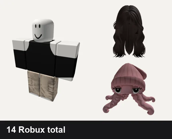 Baddie outfit under 50 Robux: Black Bodysuit Turtle Neck Wedgie Baddie Thigh Sho, baddie, Baddie hair brown, Pink Octo Baddie 💅  |  Code: POB