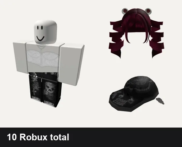 Goth Roblox outfits under 100 Robux: christmas snow cute White corset lace cottage core, swag ok vamp hi doll skull emo schoolboy y2k blood, 🐹 Goth Spiral Pigtails w/ Eyes [Free], Goth Super Cloudy Cloudy Cap — FLEX UGC CODE: GOPS