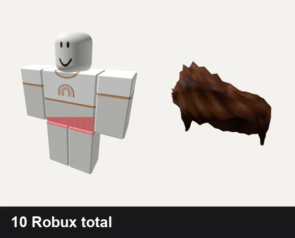 Preppy Roblox outfits under 100 Robux: preppy rainbow boho 🌈, 💞Preppy x gabs Summer Pink Blue Set🦩✈️, Brown Charmer Hair