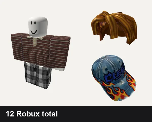Streetwear outfit almost free: Streetwear, grey pjs plaid emo y2k vamp grunge goth dh cyber, Pal Hair, Clear Streetwear Flame Hat  |  Code: ClrHat