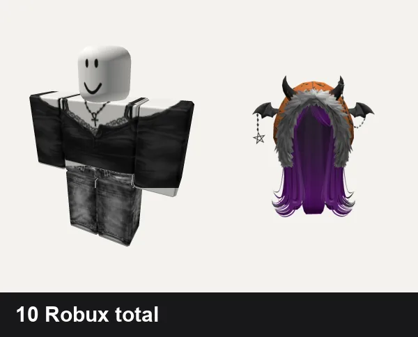Almost free Streetwear Roblox outfits: Black Emo Girl Fairy Streetwear DaHoodEvade, vamp emo cyber y2k streetwear grim rock evade vkei, HALLOWEEN EDITION - Long emo hair w/ cute hoodie