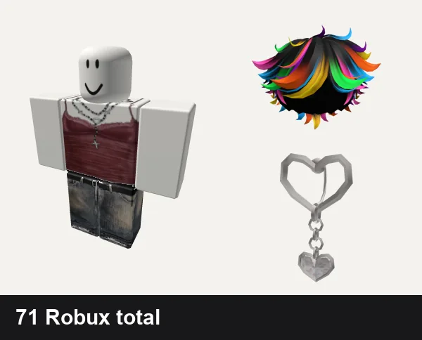Y2K Roblox outfits under 100 Robux: Y2k cute red tank top, y2k Balenciaga, Catalog Avatar Creator: Messy Y2K Summer Boy Hair, Y2K Silver Heart Belly Piercing